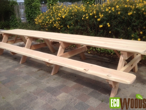 Picknicktafel Maxi natuur 6 meter Picknicktafel Maxi