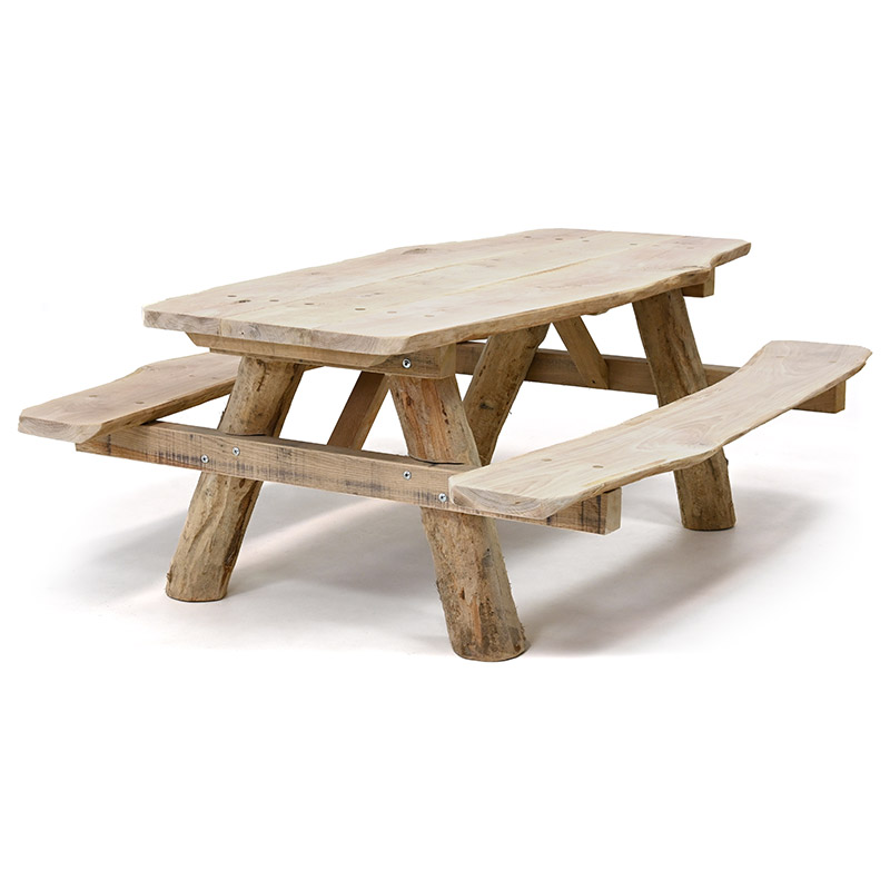 eco picknicktafel boomstam eiken2 1
