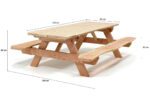 Opklap Picknicktafel Douglas XL Natuur - Afbeelding 6