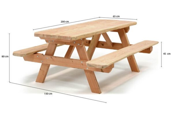 Douglas Robuuste Picknicktafel Eco Natuur - Afbeelding 7